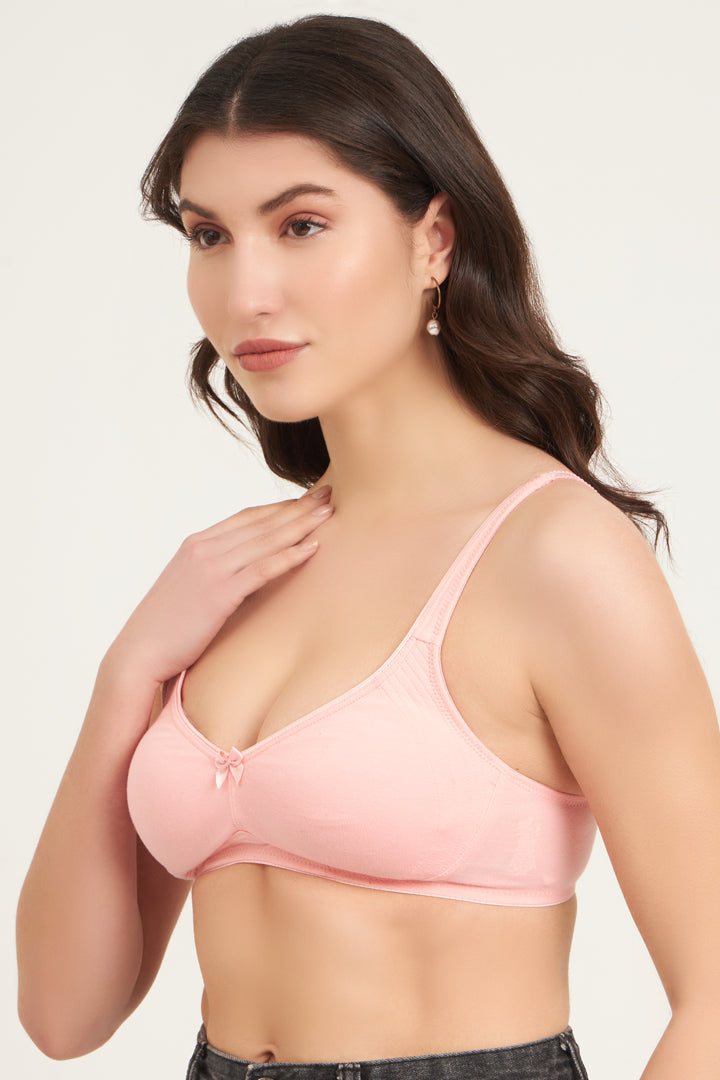 JOCKEY-1250 Wirefree Non Padded Plus Size Super Combed Cotton Elastane Stretch Full Coverage Everyday with Contoured Shaper Panel and Adjustable Straps