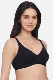 WACOAL BRA-BI03M01 BASICS Essentials2.0 Non-Padded Non-Wired Full Cup Everyday Wear T-shirt Bra - Black