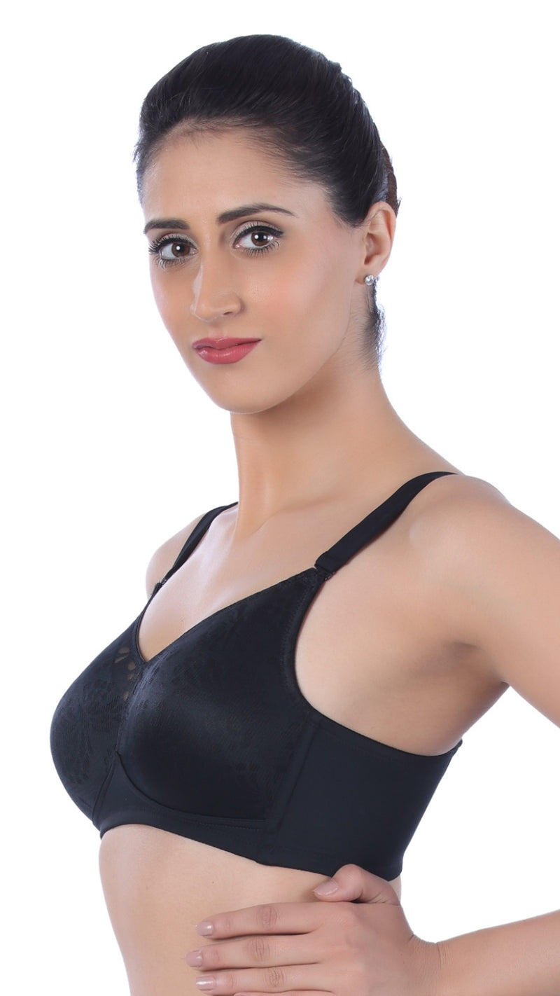 Triumph Black Non-Padded Wireless Seamless Minimizer Bra