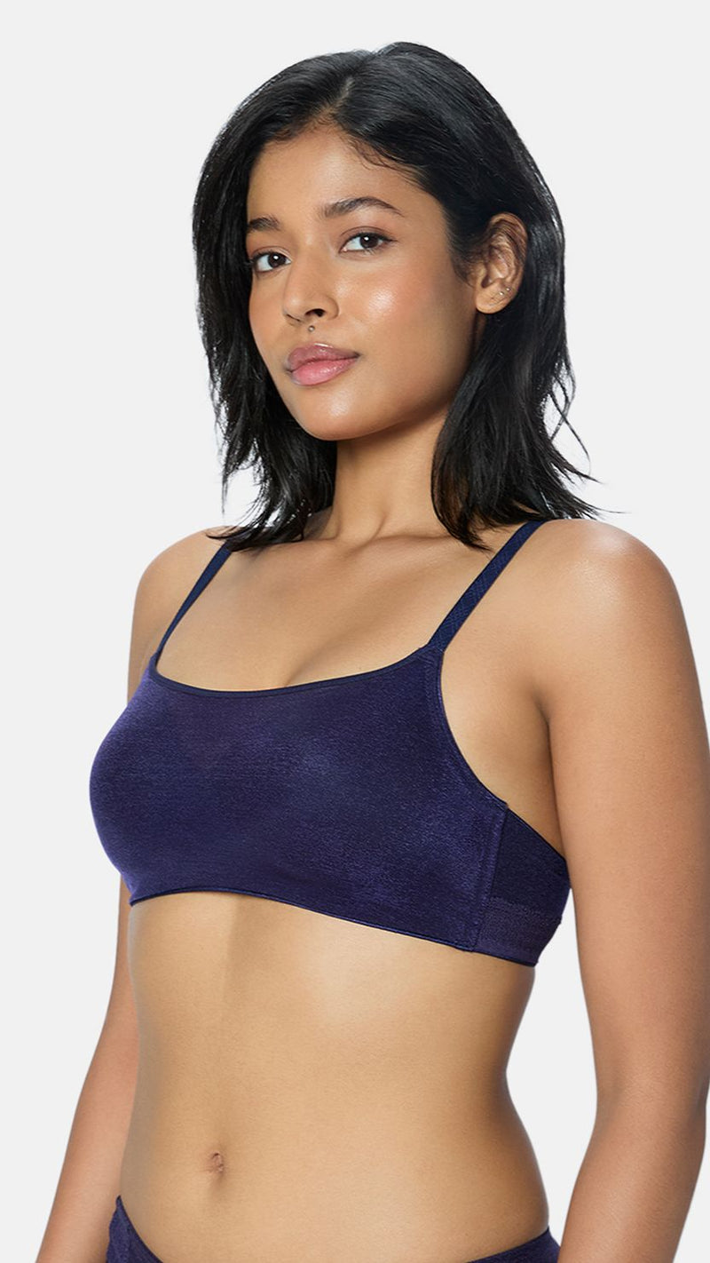 Triumph Blue Second Skin Shimmer Wire-Free Bra