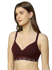 TRIUMPH BRA 110I646-EG Women's Cotton Wire Free Casual Padded T-Shirt Bra
