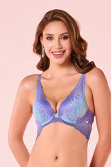 ENAMOR BRA F191 Padded Wired Medium Coverage Butterfly Enhancer Plunge Push-Up Bra