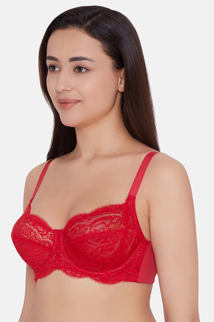 WACOAL BRA-I55364 Essential Lace Non Padded Wired Full Cup Bridal Wear Lace Bra Full Support Bra