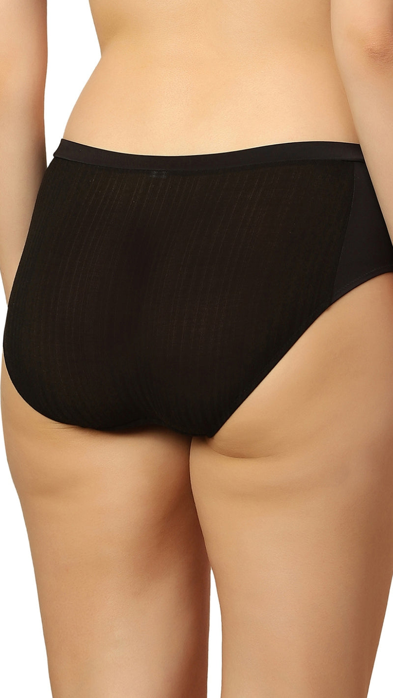 Triumph Black Mid-Rise Hipster Brief