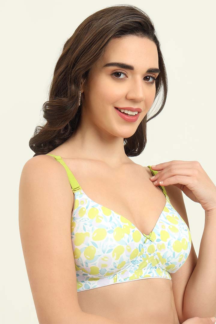 SLUUW BRA-SB005 - PRINTED LIGHTLY PADDED NON-WIRED T-SHIRT BRA