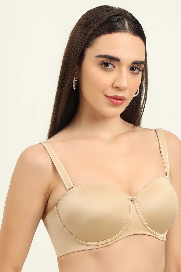 AMANTE BRA-F0017 Sandalwood Amante Padded Wired Full Coverage Detachable Straps Signature Multiway Strapless Bra