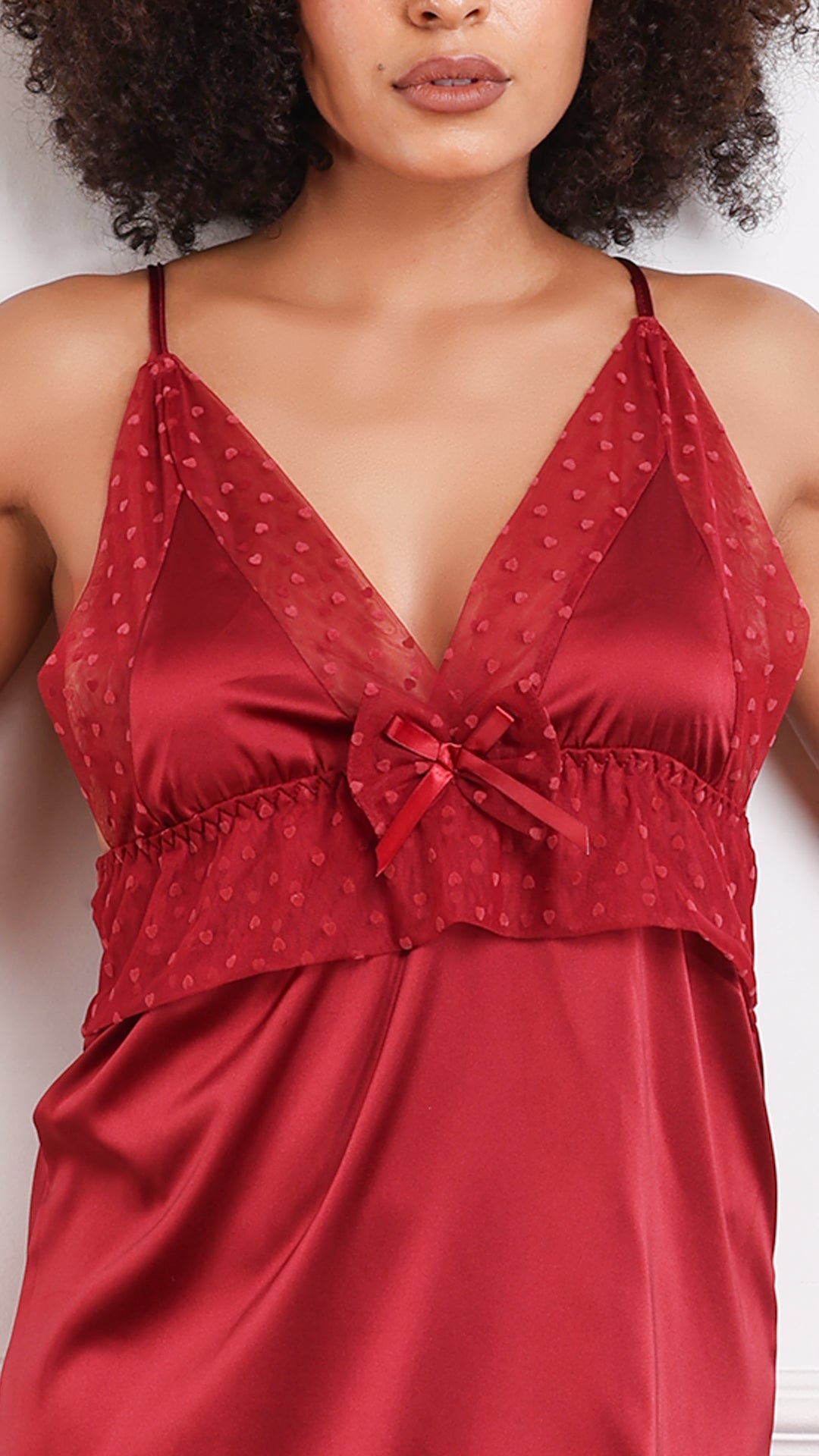 Satin & Sheer Mesh Peplum Babydoll | Statement Lingerie
