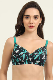 SLUUW BRA-SB005 - PRINTED LIGHTLY PADDED NON-WIRED T-SHIRT BRA