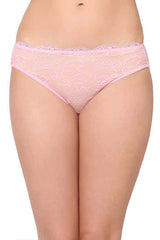 WACOAL PANTY I43364 Pink Essential Lace Low Waist Low Coverage Bridal Wear Lace Bikini Panty