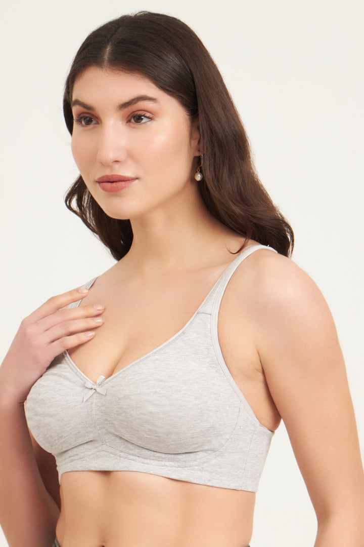 JOCKEY BRA-FE41 Wirefree Non Padded Plus Size Super Combed Cotton Elastane Stretch Full Coverage Everyday Bra with Concealed Shaper Panel