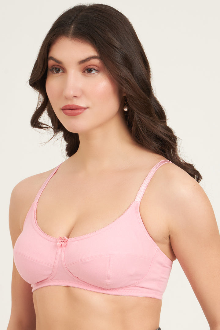 JOCKEY BRA-1615 Wirefree Non Padded Super Combed Cotton Elastane Stretch Full Coverage Everyday Bra with Soft Adjustable Straps