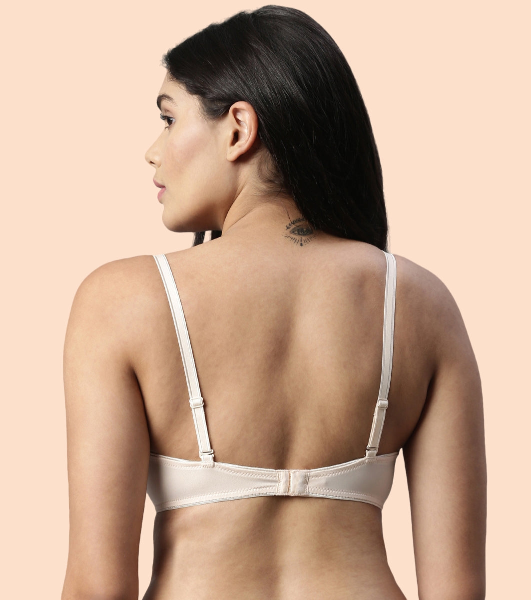 Enamor-F065 Invisible Neckline T-Shirt Bra - Padded & Wirefree