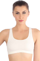 TRIUMPH BRA 300I356-GT Beginner Bra  Top Wireless Non Padded Full Coverage and Medium Support Cotton Bra