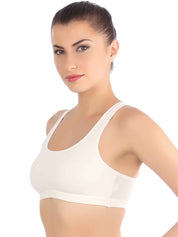 TRIUMPH BRA 300I356-GT Beginner Bra  Top Wireless Non Padded Full Coverage and Medium Support Cotton Bra