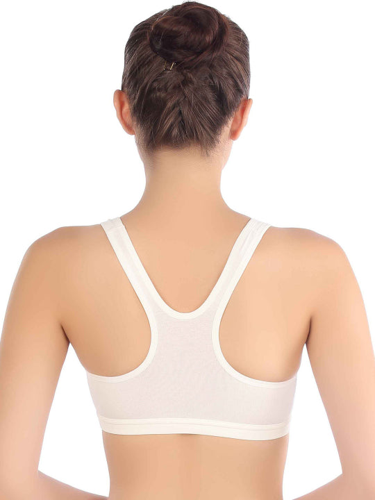 TRIUMPH BRA 300I356-GT Beginner Bra  Top Wireless Non Padded Full Coverage and Medium Support Cotton Bra