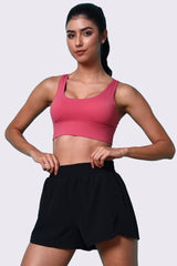 AXTZH Everyday Essential Bra with Wide Straps and Smooth Supportive Fit X0629-ROSE-CP119