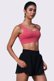AXTZH Everyday Essential Bra with Wide Straps and Smooth Supportive Fit X0629-ROSE-CP119