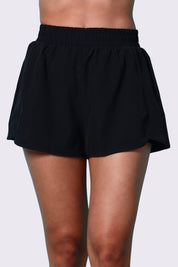 AXTZH High-Waist Outer Shorts with Relaxed Fit and Effortless Everyday Styling X5003-BLACK-ODF