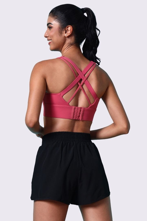 AXTZH Everyday Essential Bra with Wide Straps and Smooth Supportive Fit X0629-ROSE-CP119