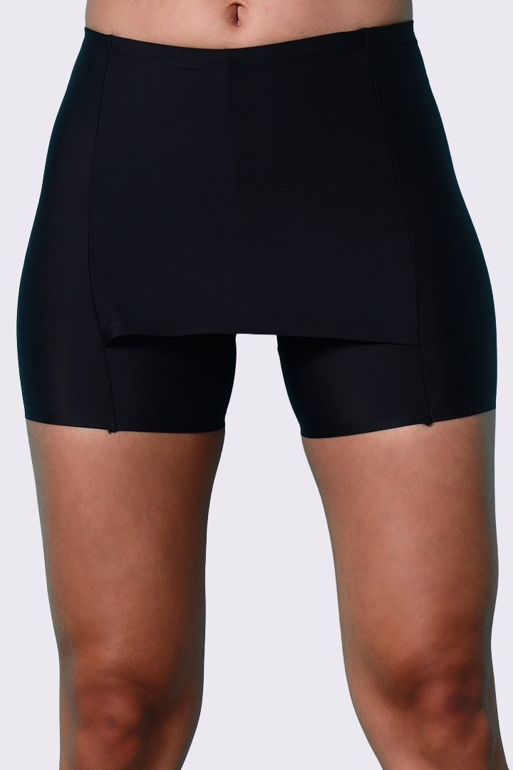 AXTZH One-Piece Seamless Shorts for Women with Smooth Finish and Comfort Waistband-X6021-BLACK-SHSKP1