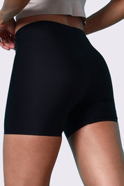 AXTZH One-Piece Seamless Shorts for Women with Smooth Finish and Comfort Waistband-X6021-BLACK-SHSKP1