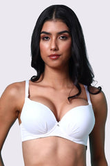 AXTZH Padded Bra for Women – Stylish One-Piece with Enhanced Shape and Gentle Comfort  AB0009-WHITE-DP401