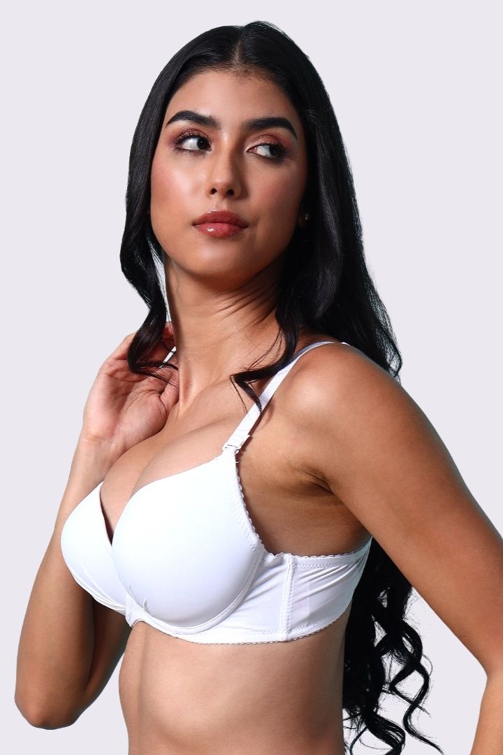 AXTZH Padded Bra for Women – Stylish One-Piece with Enhanced Shape and Gentle Comfort  AB0009-WHITE-DP401
