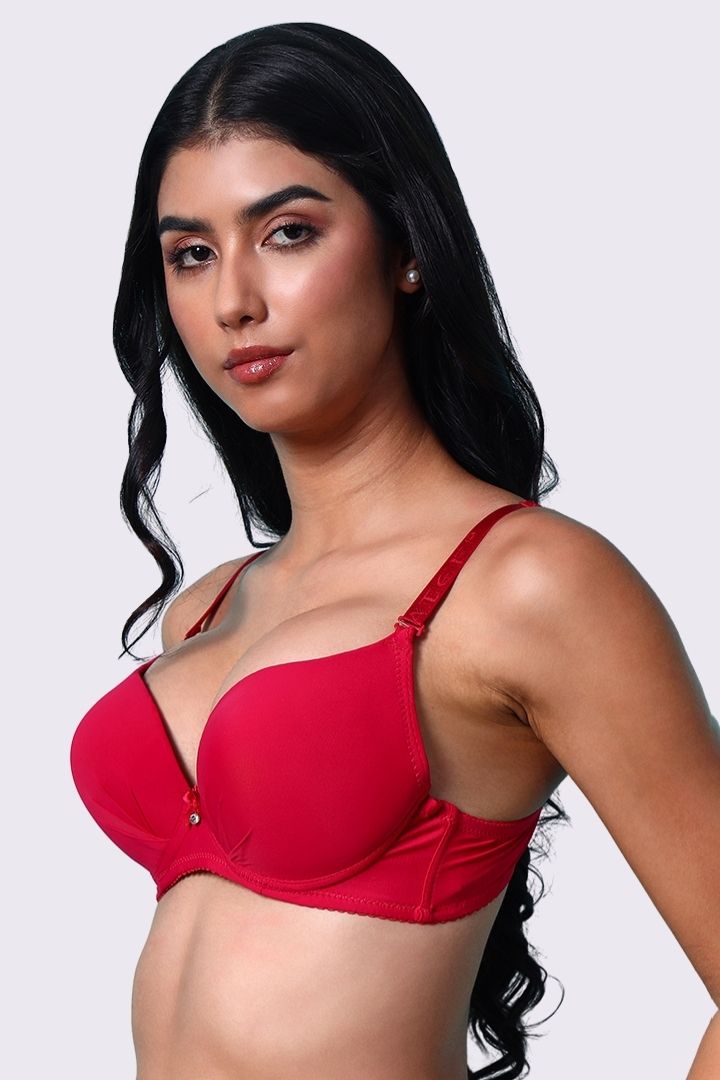 AXTZH Padded Bra for Women – Stylish One-Piece with Enhanced Shape and Gentle Comfort  AB0009-CERISE-DP401