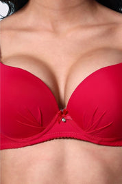 AXTZH Padded Bra for Women – Stylish One-Piece with Enhanced Shape and Gentle Comfort  AB0009-CERISE-DP401