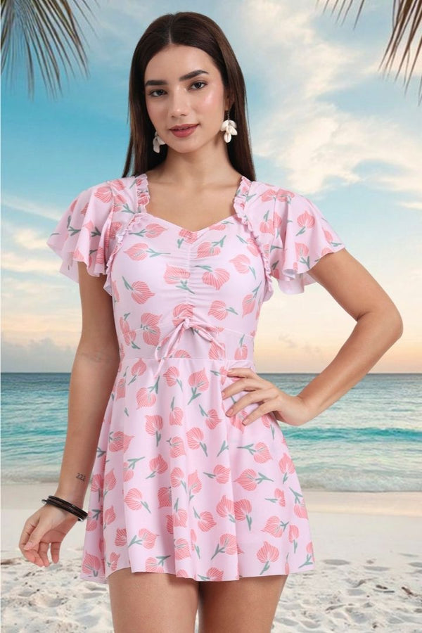 AXTZH Floral Frolic Chic Romper SWIMWEAR XSWIM1PF2367IY