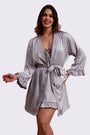 AXTZH Romantic Two-Piece Nightwear for Women with Flowy Outer Layer and Delicate Inner Wear X0938-ICE-F11S