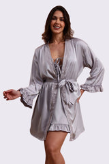 AXTZH Romantic Two-Piece Nightwear for Women with Flowy Outer Layer and Delicate Inner Wear X0938-ICE-F11S
