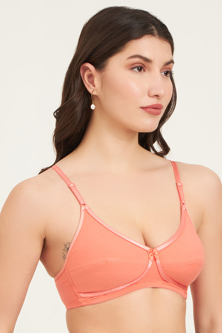 JOCKEY BRA-1242 Wirefree Non Padded Super Combed Cotton Elastane Stretch Medium Coverage Cross Over Everyday Bra