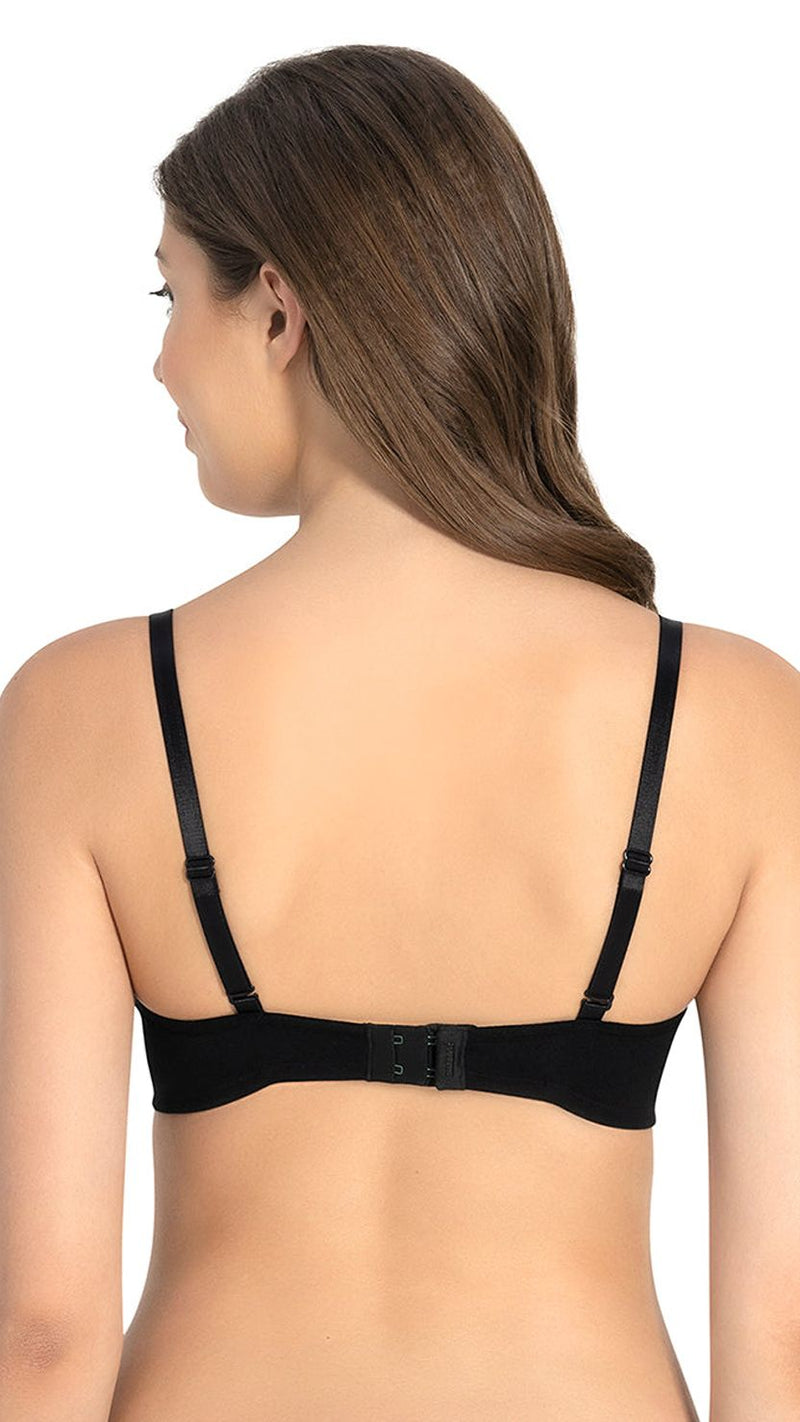 Amante Seamless Padded Non-Wired Cotton T-Shirt Bra