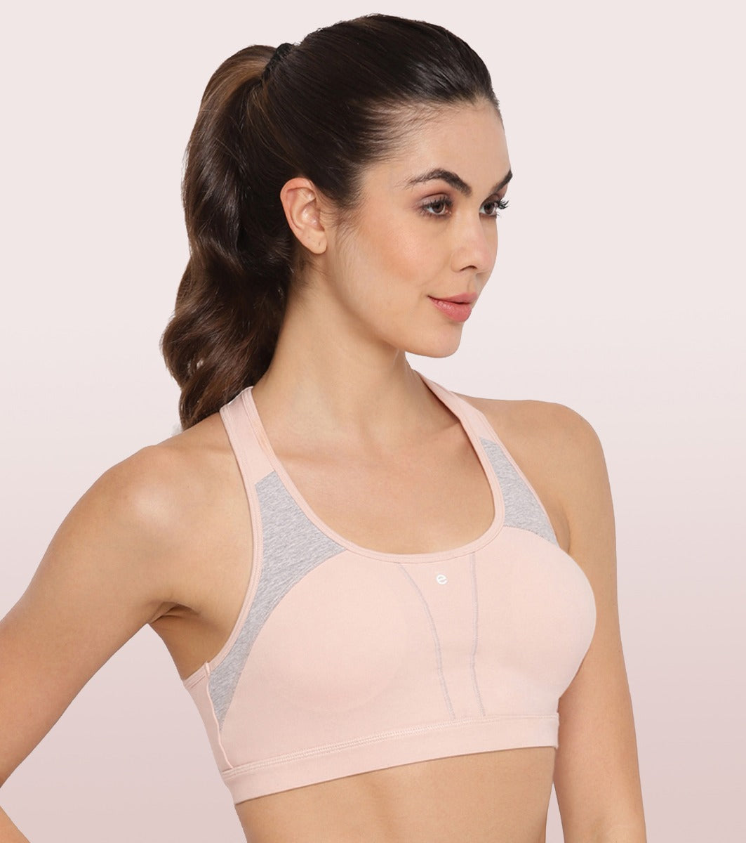 Enamor-SB08 Medium Impact Sports Bra Racer Back, Removable Pads & Wirefree