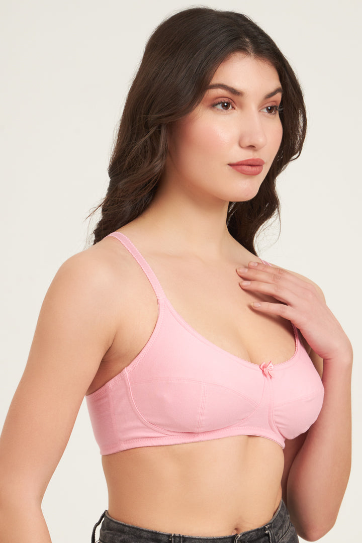 JOCKEY BRA-1615 Wirefree Non Padded Super Combed Cotton Elastane Stretch Full Coverage Everyday Bra with Soft Adjustable Straps