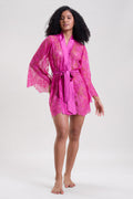 Mysthelle FUCHSIA LACE ROBE