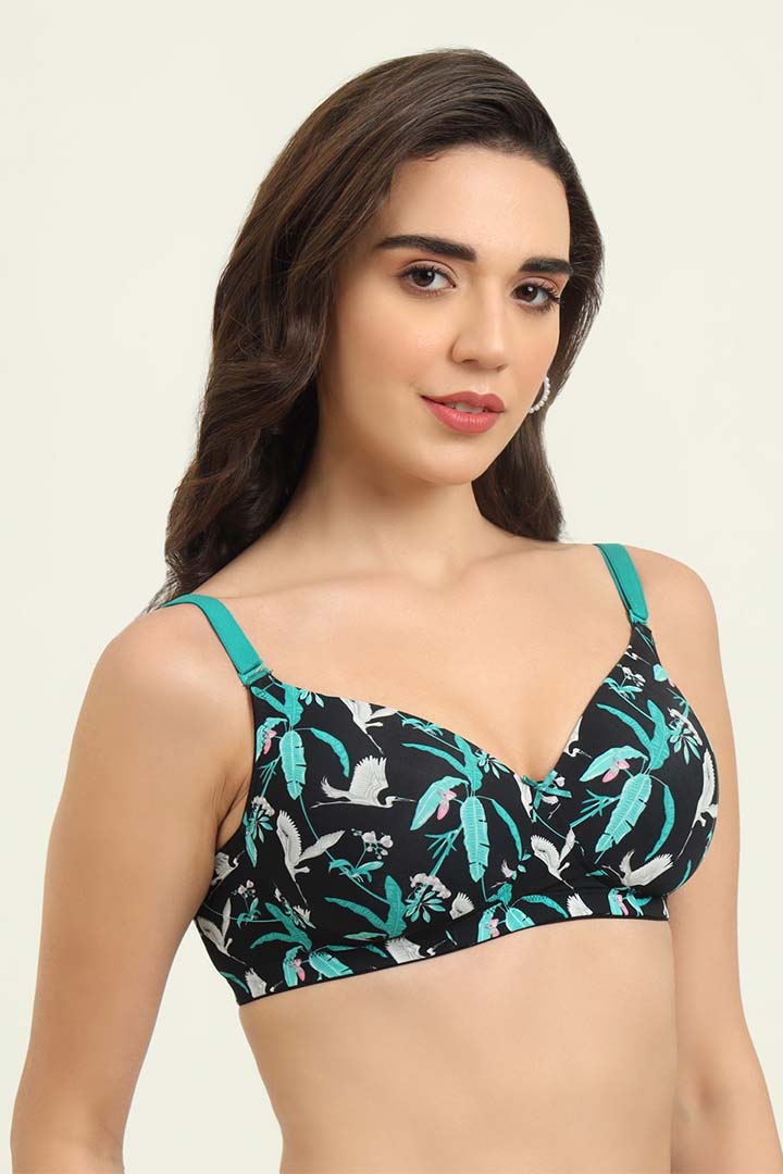 SLUUW BRA-SB005 - PRINTED LIGHTLY PADDED NON-WIRED T-SHIRT BRA