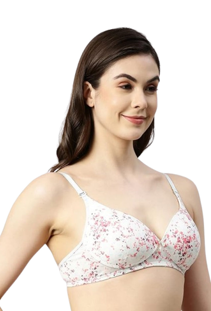 Enamor F023 Perfect Plunge T-Shirt Bra - Padded Wirefree Medium Coverage