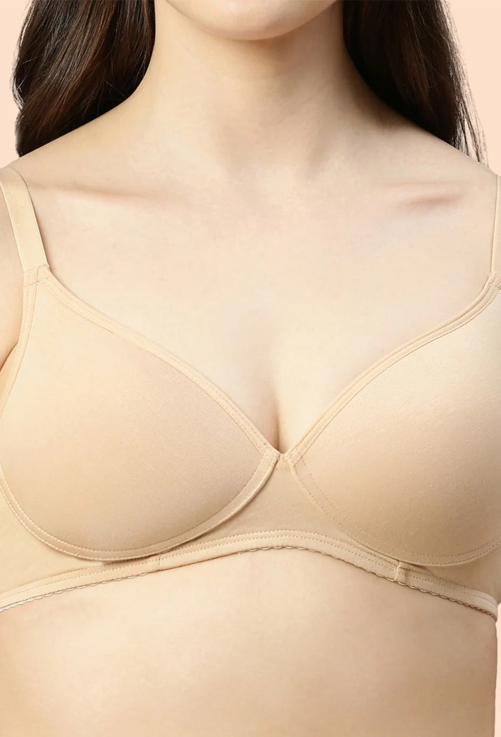 Enamor-A039 Perfect Coverage T-Shirt Bra - Supima Cotton Padded Wirefree Medium Coverage