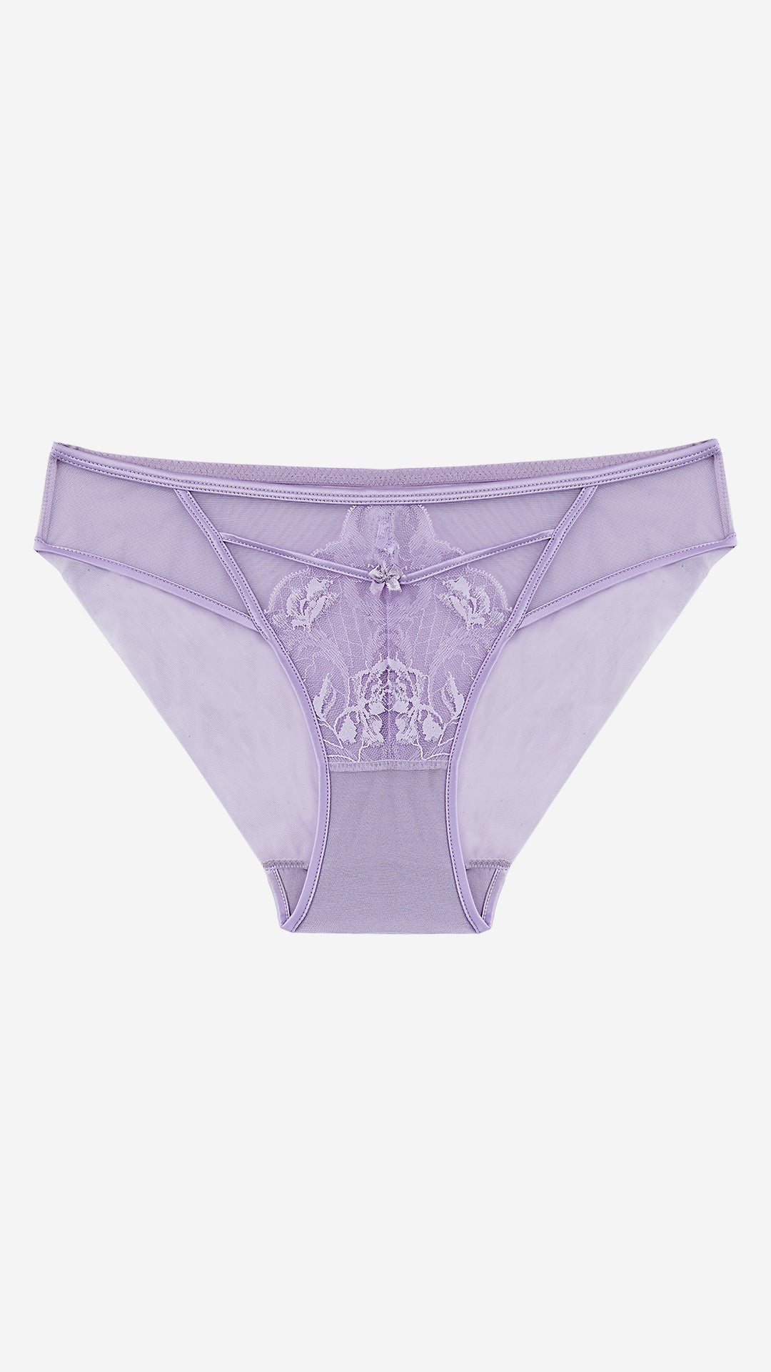 Lavender Lace Classic Brief with Strappy Front