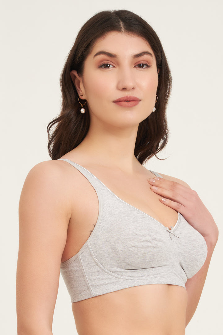 JOCKEY BRA-FE41 Wirefree Non Padded Plus Size Super Combed Cotton Elastane Stretch Full Coverage Everyday Bra with Concealed Shaper Panel