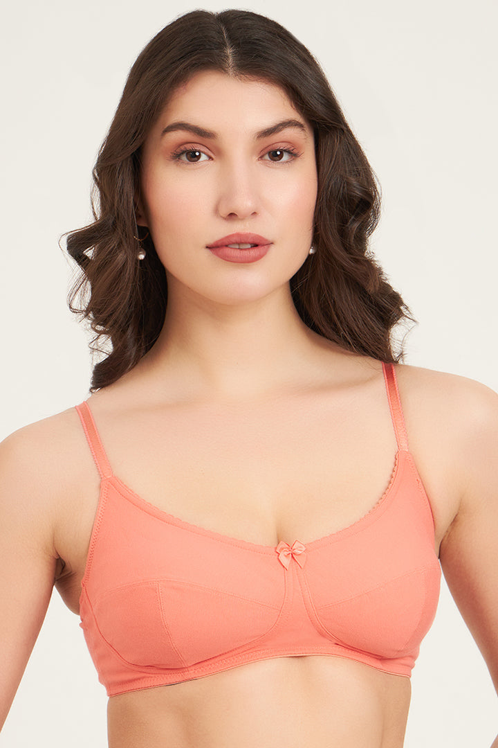 JOCKEY BRA-1615 Wirefree Non Padded Super Combed Cotton Elastane Stretch Full Coverage Everyday Bra with Soft Adjustable Straps