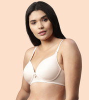 Enamor-F065 Invisible Neckline T-Shirt Bra - Padded & Wirefree