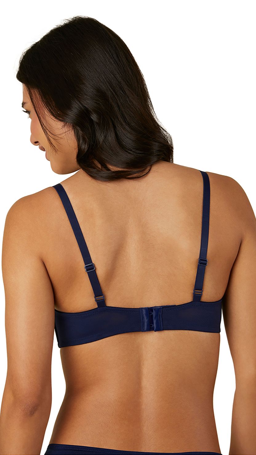 Triumph Navy Blue Peony Charm Padded Non-Wired Bra
