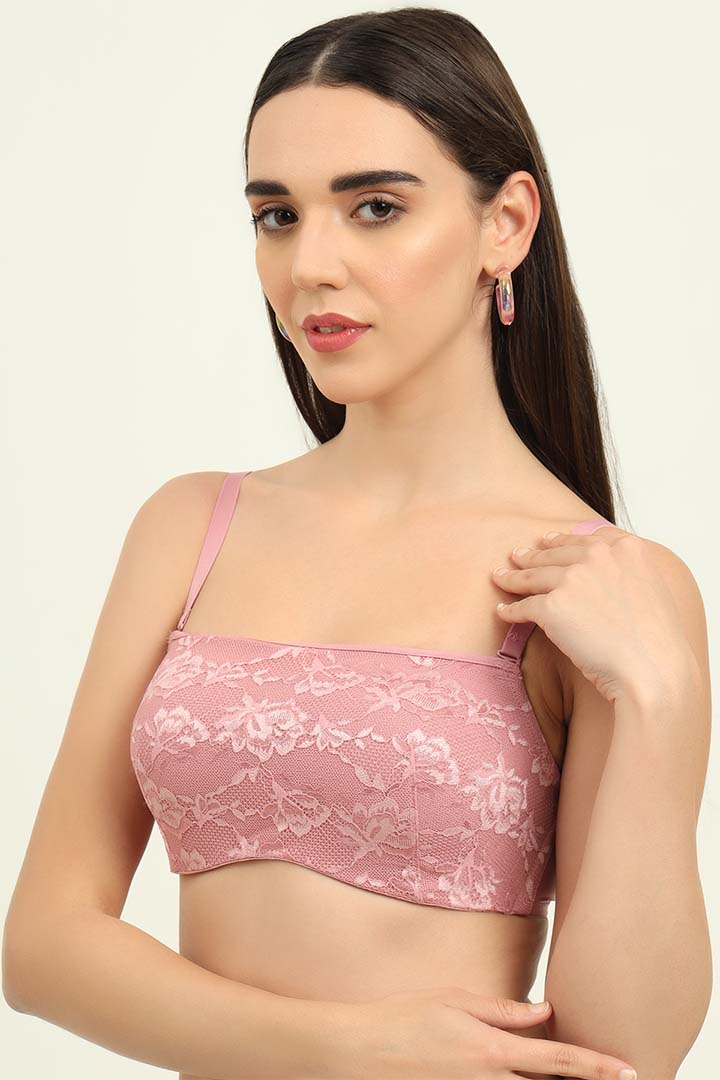 Triumph-123I283 New Lace Bandeau Bra Padded Wired