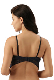 Enamor-F091 Butterfly Cleavage Enhancer Plunge Push-Up Bra - Padded & Wired