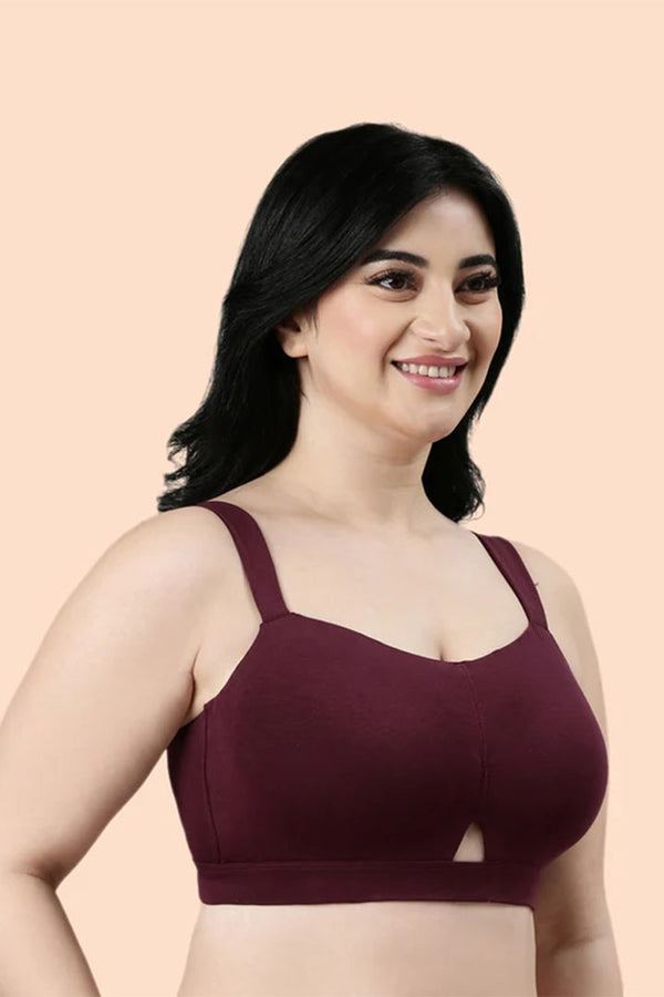 ENAMOR BRA A064 Cloud Soft Cotton Full Support Minimizer Bra for Women -Padded ,Wirefree and Full Coverage