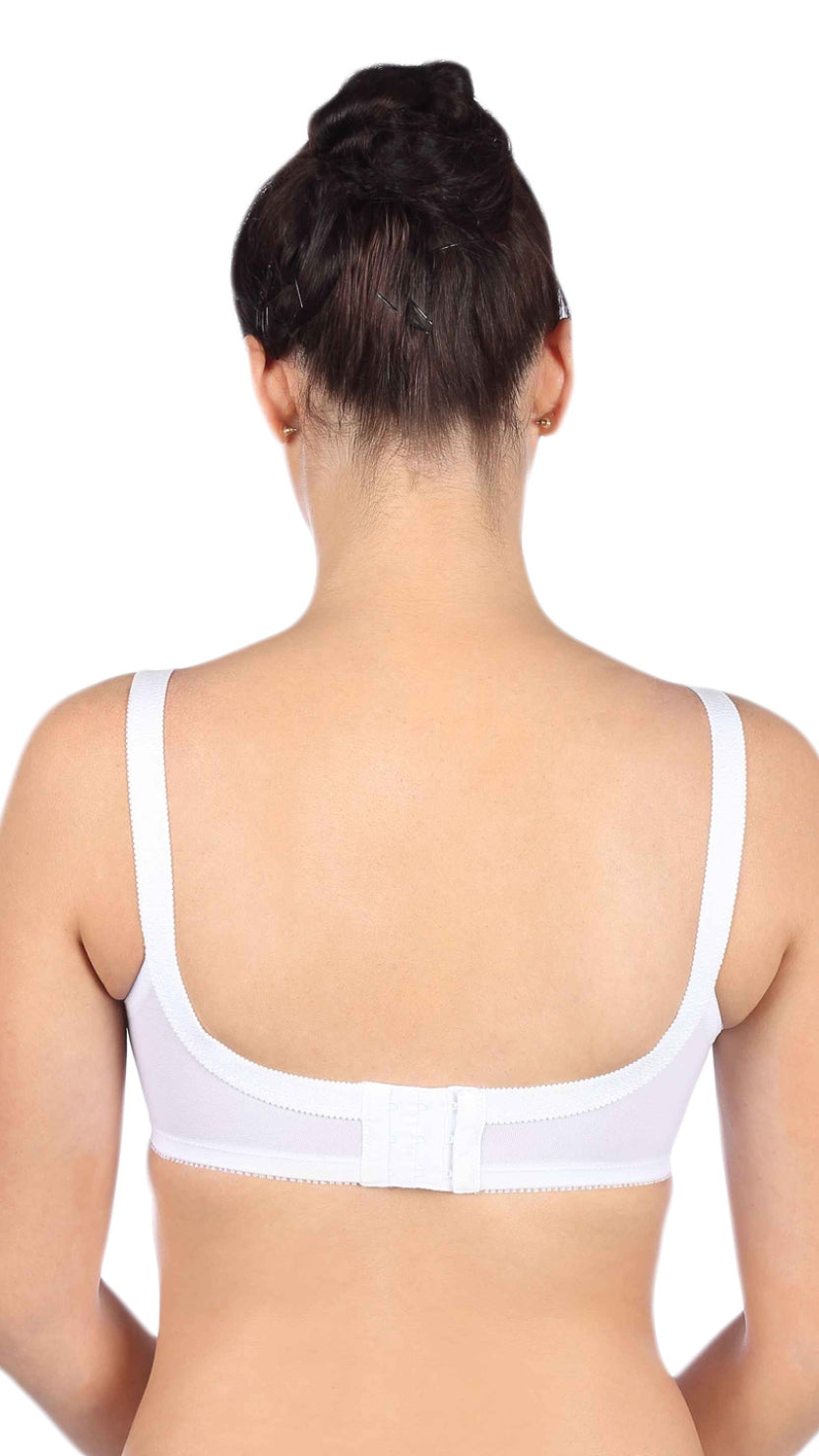 Triumph White Wireless Big Cup Cut-N-Sew Lace Bra