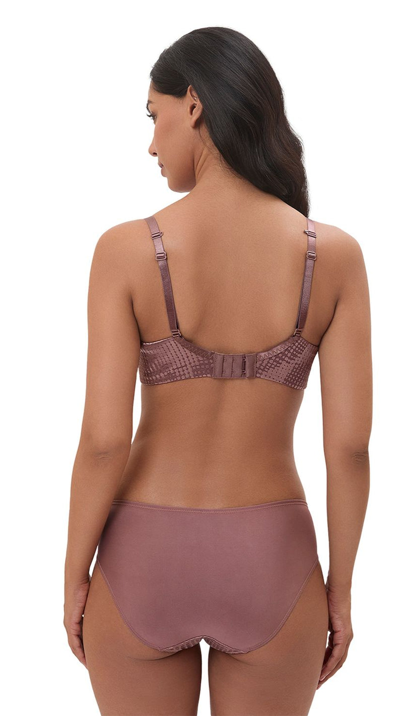 Triumph Mauve Sheen Jacquard Half Coverage Lightly Padded Bra